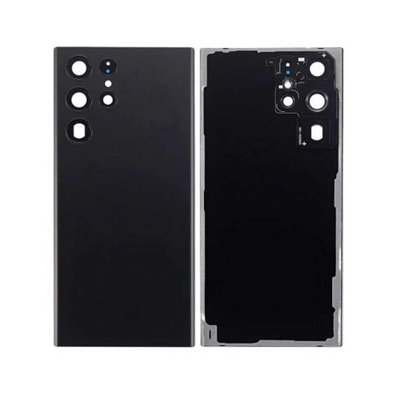 SAMSUNG S22ULTRA BACK GLASS BLACK (AFTERMARKET PREMIUM)