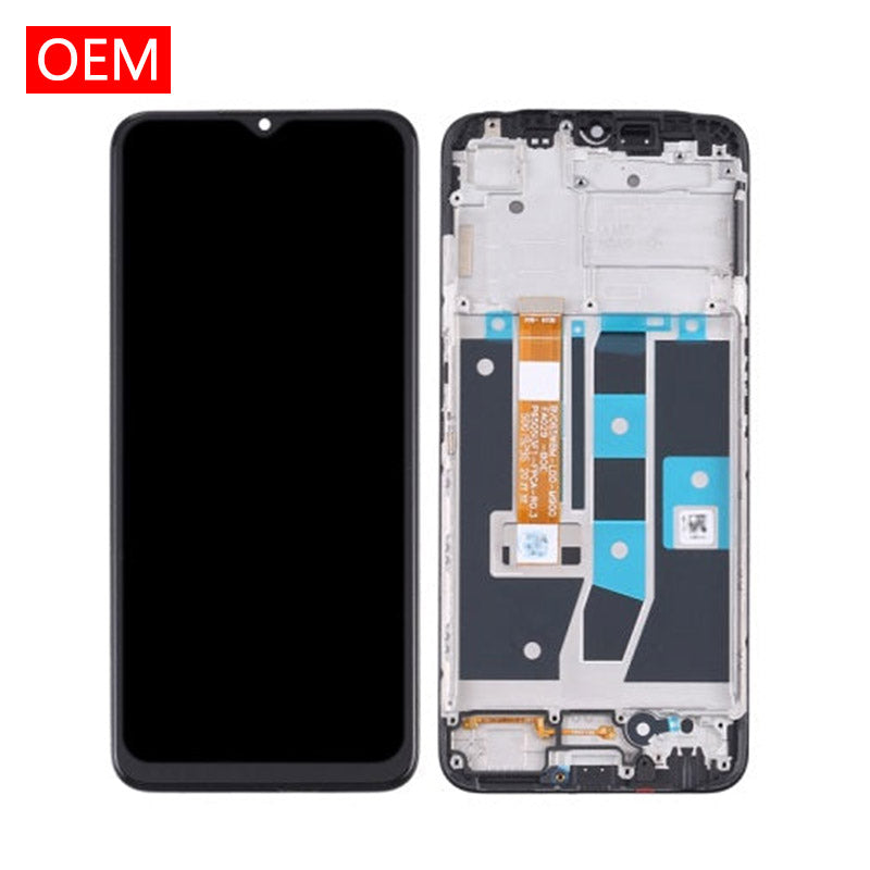 OPPO A16 CPH2269/A16S CPH2271/A54S CPH2273 SCREEN WITH FRAME BLACK (OEM QUALITY)