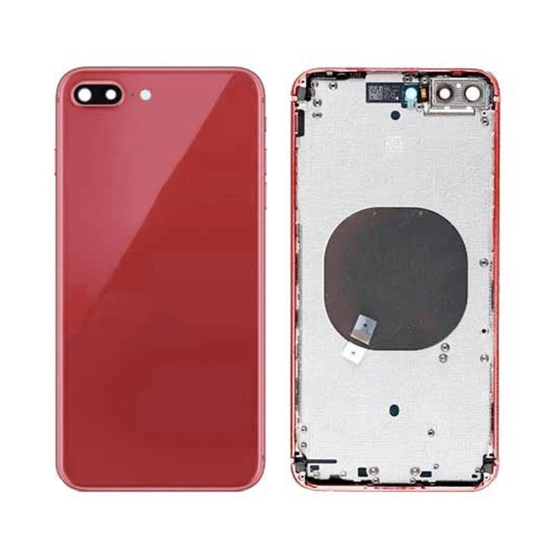 Back Housing Without Parts Red No Logo for iPhone 8Plus (Aftermarket High Quality)