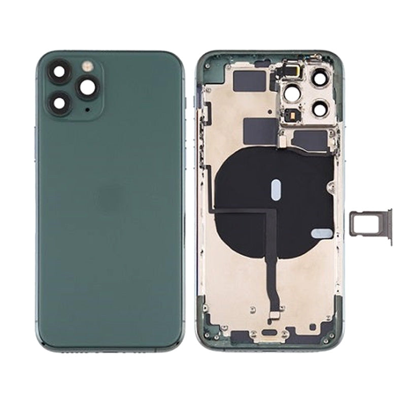 Back Housing With Power Flex Green No Logo For iPhone 11Pro (Best Aftermarket)