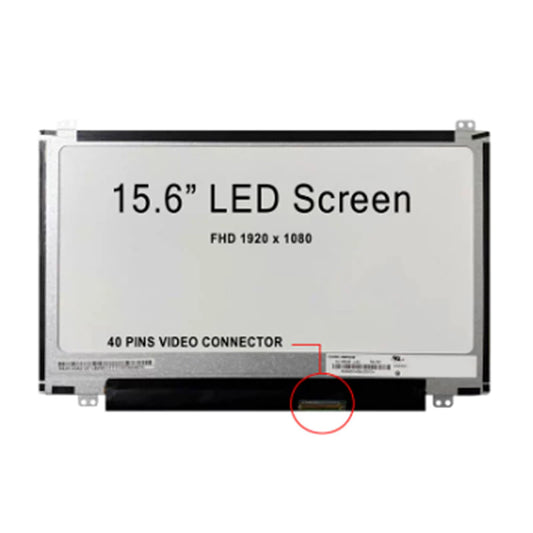 Laptop 15.6" Slim 30Pins Socket LED FHD 1920x1080 Screen Display Panel Top and Bottom Brackets