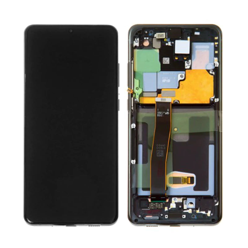 SAMSUNG S20ULTRA OLED SCREEN WITH FRONT CAMERA FLEX BLACK GH82-22271A (SERVICE PACK)