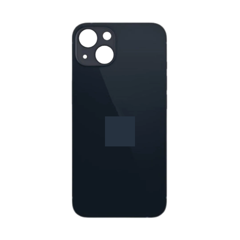 Back Glass Black No Logo With Pre-Installed 3M Adhesive For iPhone 13Mini (Aftermarket Premium)