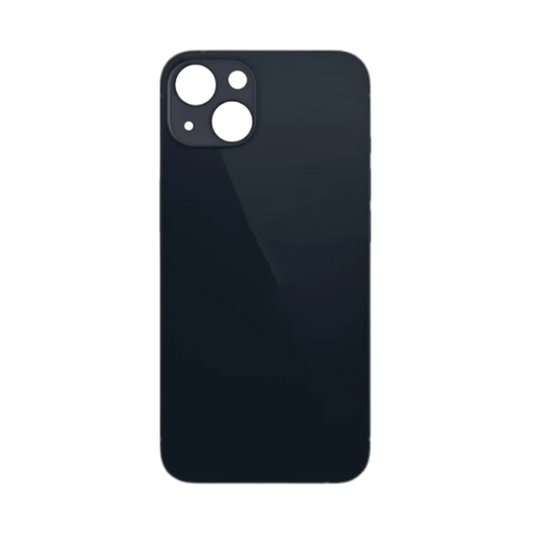 Back Glass Black No Logo With Pre-Installed 3M Adhesive For iPhone 13 (Aftermarket Premium)