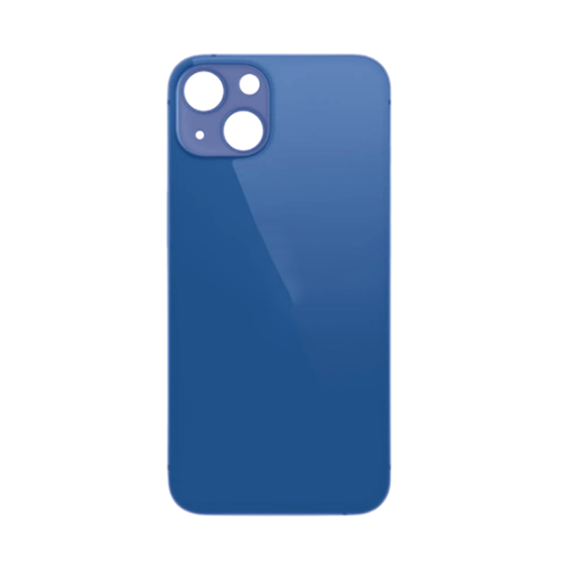 Back Glass Blue No Logo With Pre-Installed 3M Adhesive For iPhone 13 (Aftermarket Premium)