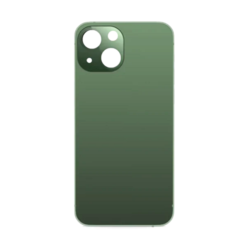 Back Glass Green No Logo With Pre-Installed 3M Adhesive For iPhone 13 (Aftermarket Premium)