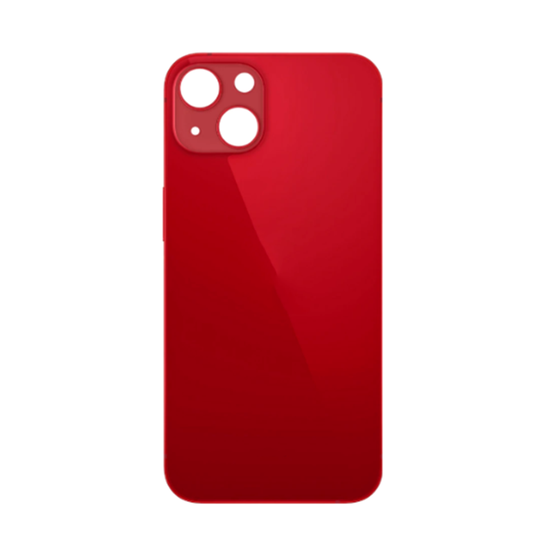 Back Glass Red No Logo With Pre-Installed 3M Adhesive For iPhone 13Mini (Aftermarket Premium)