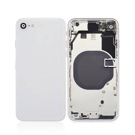 Back Housing with Power Flex White No Logo for iPhone SE2022