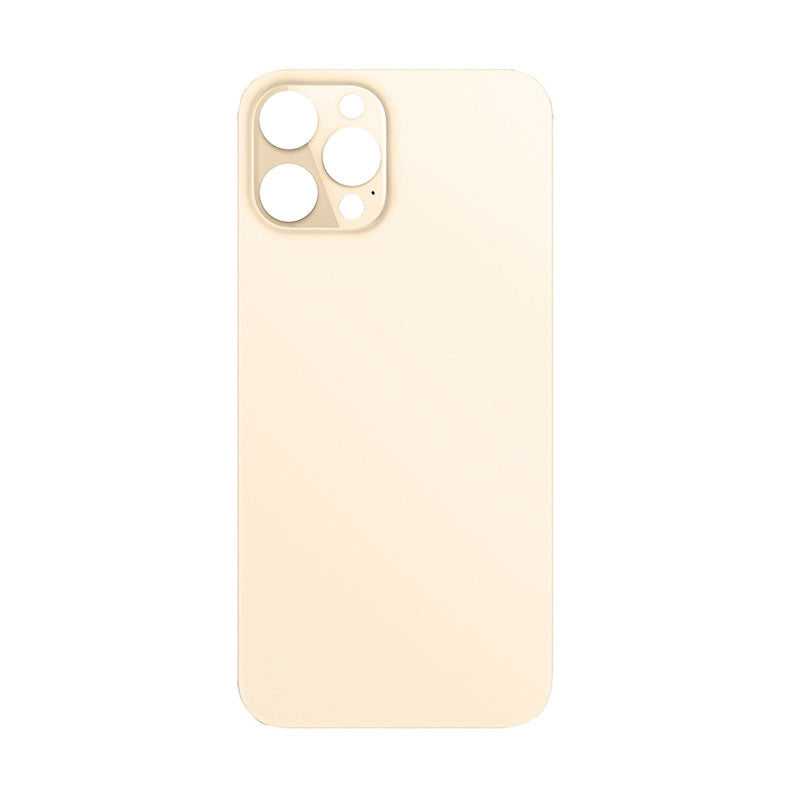 Back Glass Gold No Logo with Pre-Installed 3M Adhesive for iPhone 12Pro (Aftermarket Premium)