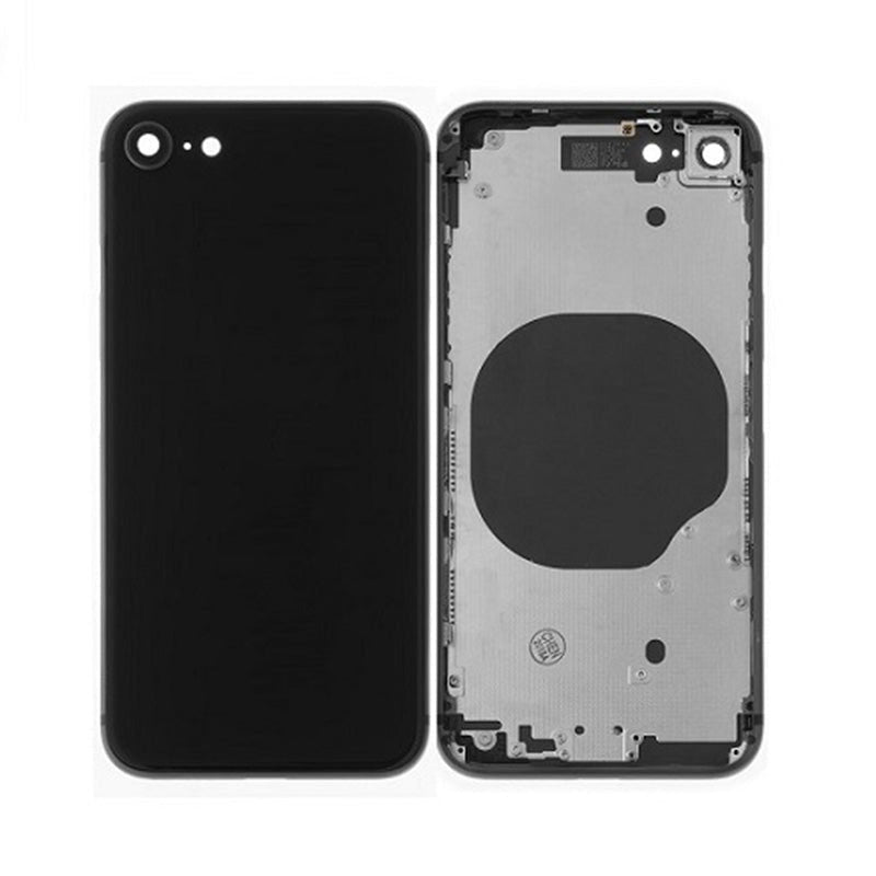 Back Housing Without Parts Black No Logo for iPhone 8G (Best Aftermarket)