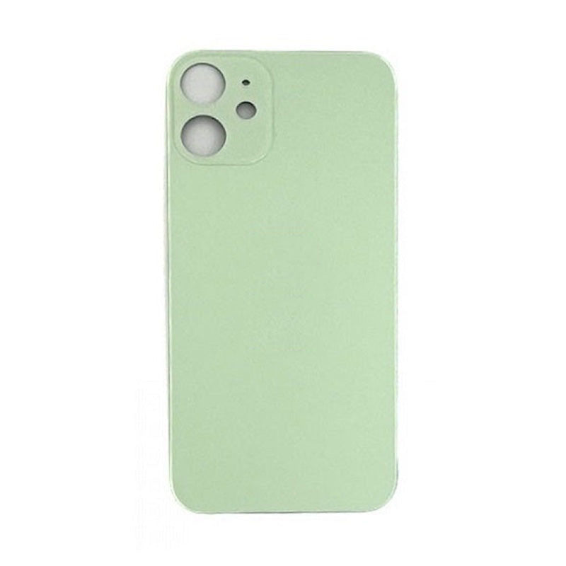 Back Glass Green No Logo with Pre-Installed 3M Adhesive for iPhone 12 (Aftermarket Premium)