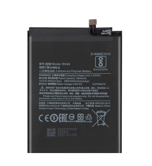 REDMI 7 5G/NOTE 8/NOTE 8T BATTERY BN46 (BEST AFTERMARKET)