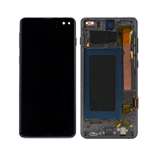 SAMSUNG S10PLUS SERVICE PACK LCD WITH FRAME ASSEMBLED BY THIRD PARTY BLACK