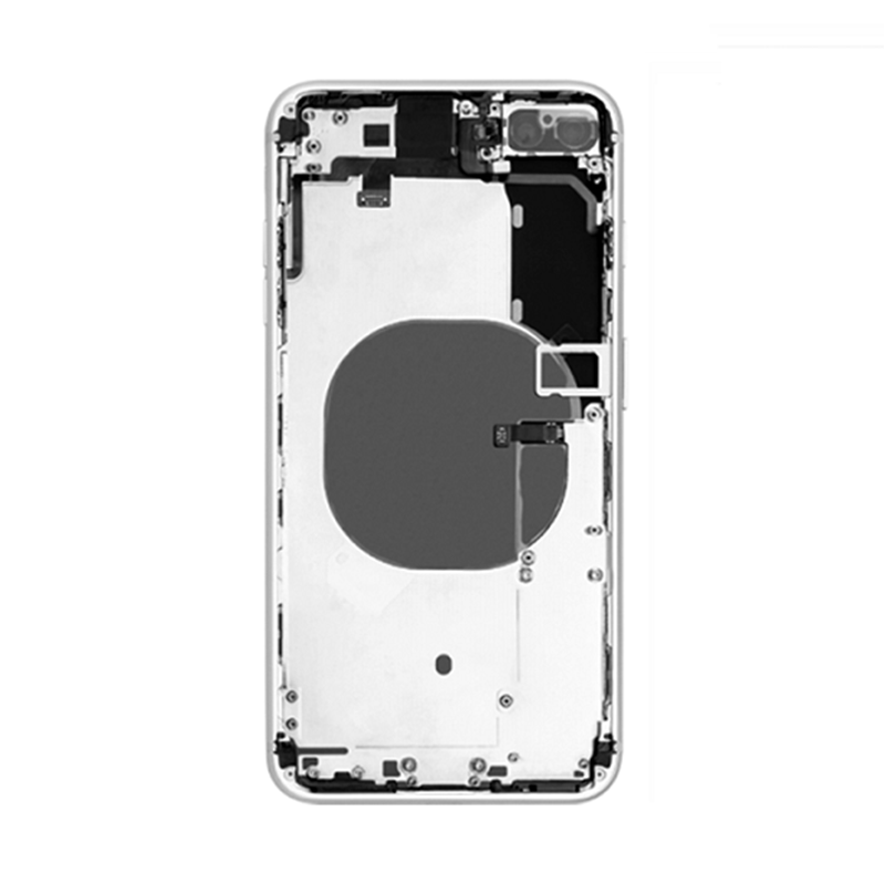 Back Housing With Power Flex White No Logo for iPhone 8Plus (Aftermarket High Quality)